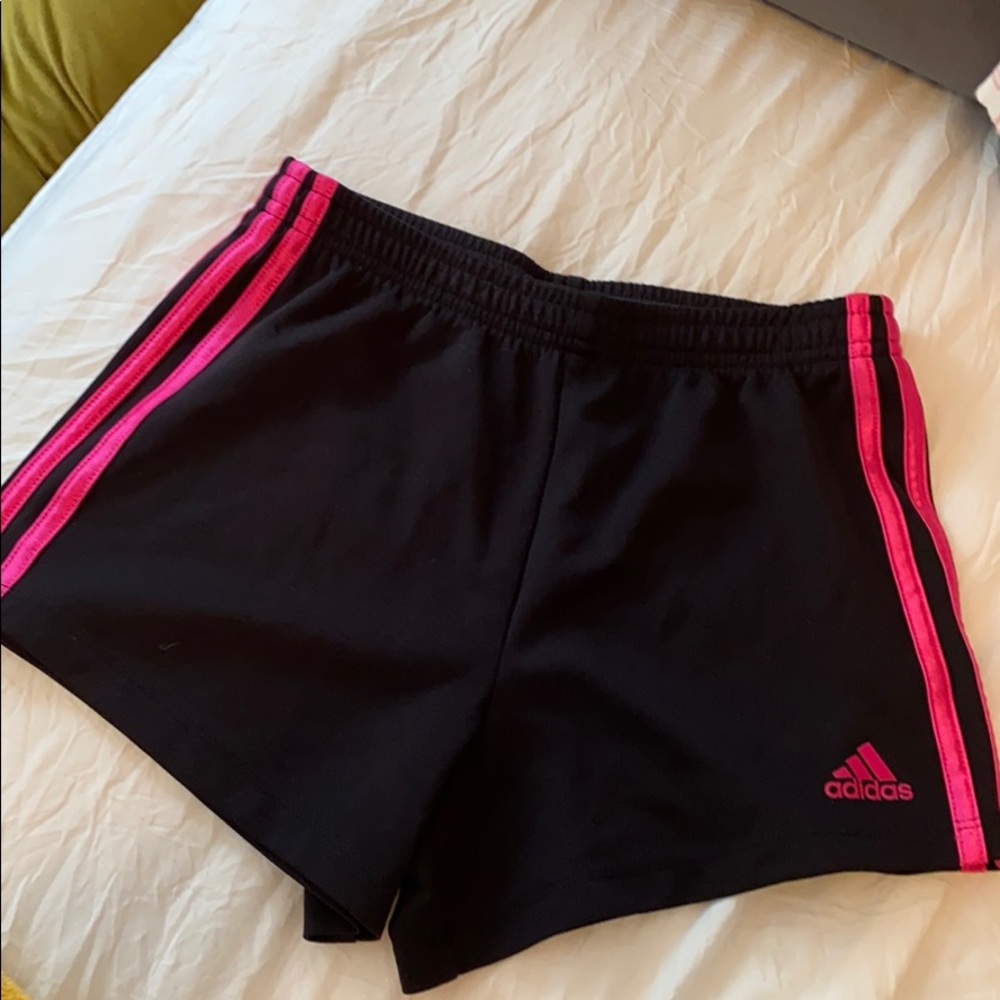black adidas shorts